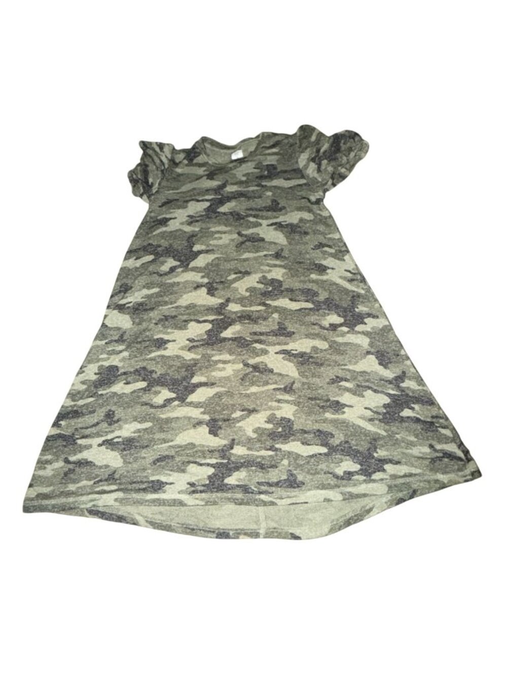 Old Navy Girls Camouflage Short Sleeve T-Shirt Dress-Green-12-GUC